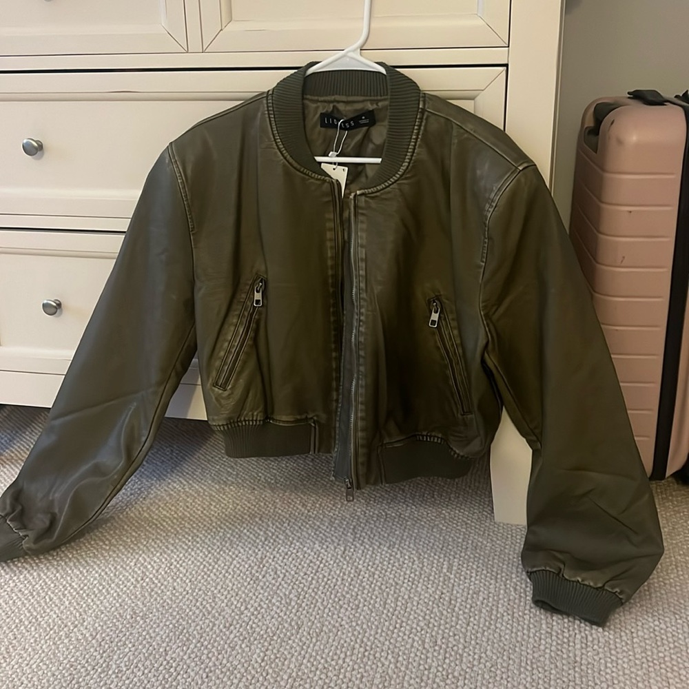 Lioness Leather Bomber Jacket